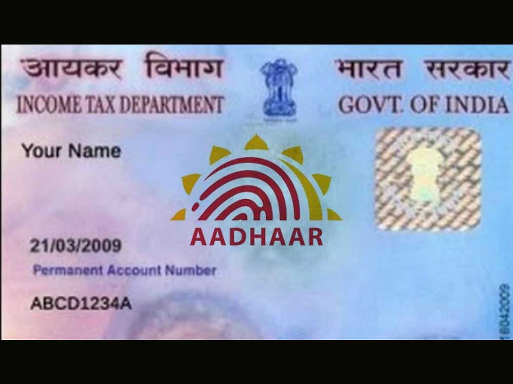 The Income Tax Department has introduced a one-page form for taxpayers to manually apply for linking their Aadhaar with Permanent Account Number . File Photo