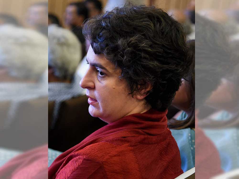 Priyanka Vadra at the release commemorative publication of National Herald at a function in New Delhi on Saturday. PTI Photo