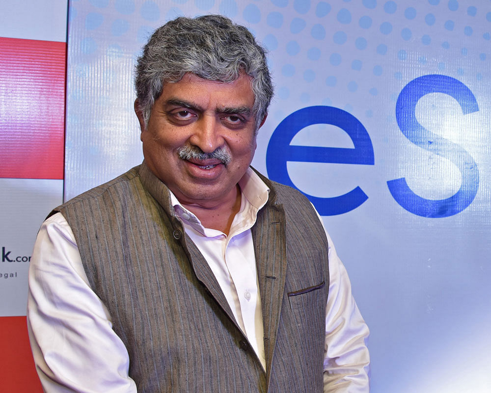 Nandan Nilekani, co-founder and former CEO of Infosys, has partnered with Sanjeev Aggarwal. DH Photo