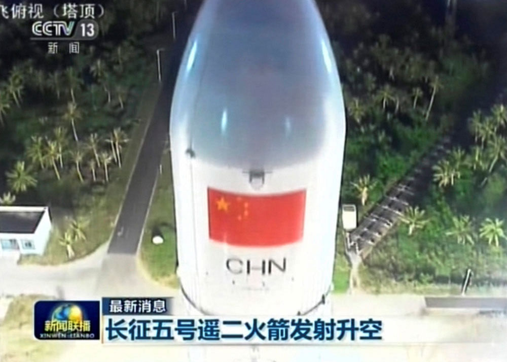 The Long March 5 rocket suffered abnormalities during the flight, and eventually failed, despite China's attempts to take its time to ensure a good launch. Photo credit: AP.