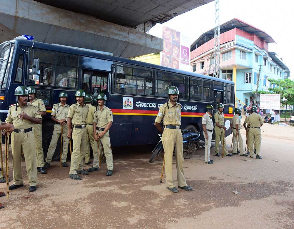 Dakshina Kannada district superintendent of police Sudhir Kumar Reddy has rushed to the spot and the police is maintaining tight vigil at Bantwal. DH file photo
