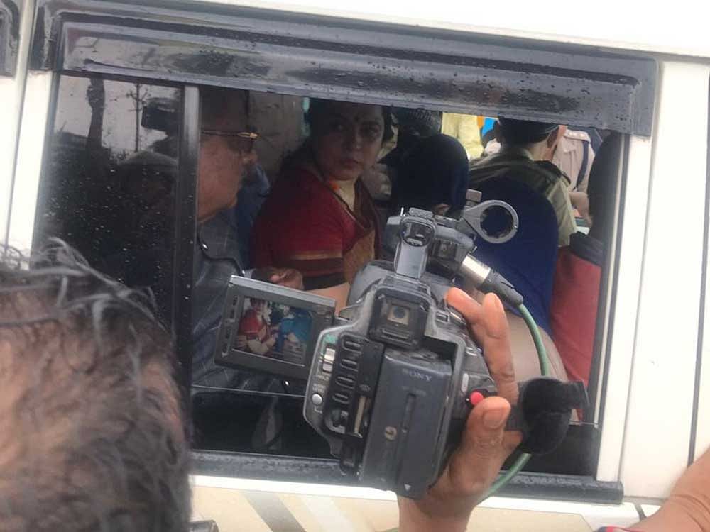 Lekhi asked the police if the situation was under control in Basirhat, as claimed by the state government, why were they not allowed to go there? Image courtesy Twitter