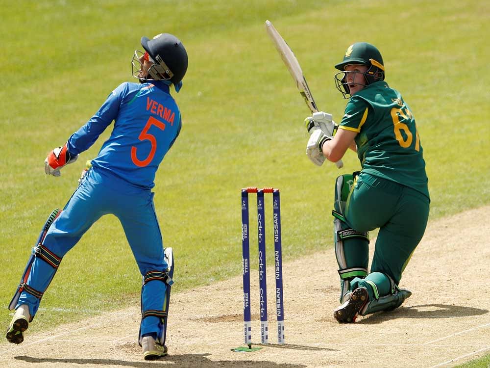South Africa opener Lizelle Lee hammered 92 off 65 balls before Dane van Niekerk played a captain's innings to guide the team to 273 for nine against India. Reuters Photo