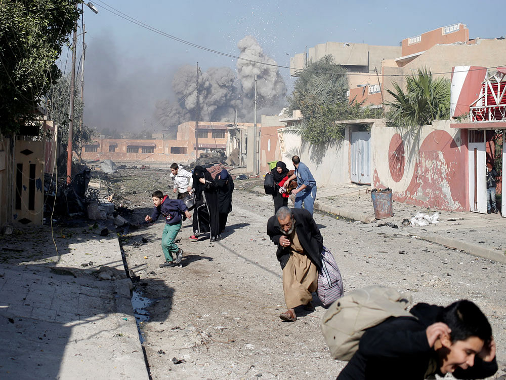 Mosul city during clash between Iraqi forces and ISIS. Reuters file photo.