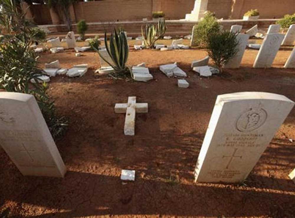 On Sunday night, several gravestones in the Christian cemetery in Curchorem town were allegedly vandalised by unidentified persons. PTI image for representation
