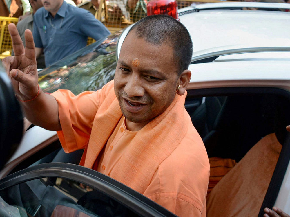 The CMO of Uttar Pradesh issued a directive banning the use of fanfare during Yogi Adityanath's field visits after the CM repeatedly expressed dislike over the special treatment.  PTI file photo.