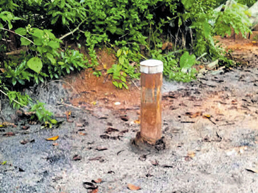 A view of a borewell dug by Seraje Gram Panchayat but given no connection. DH photo