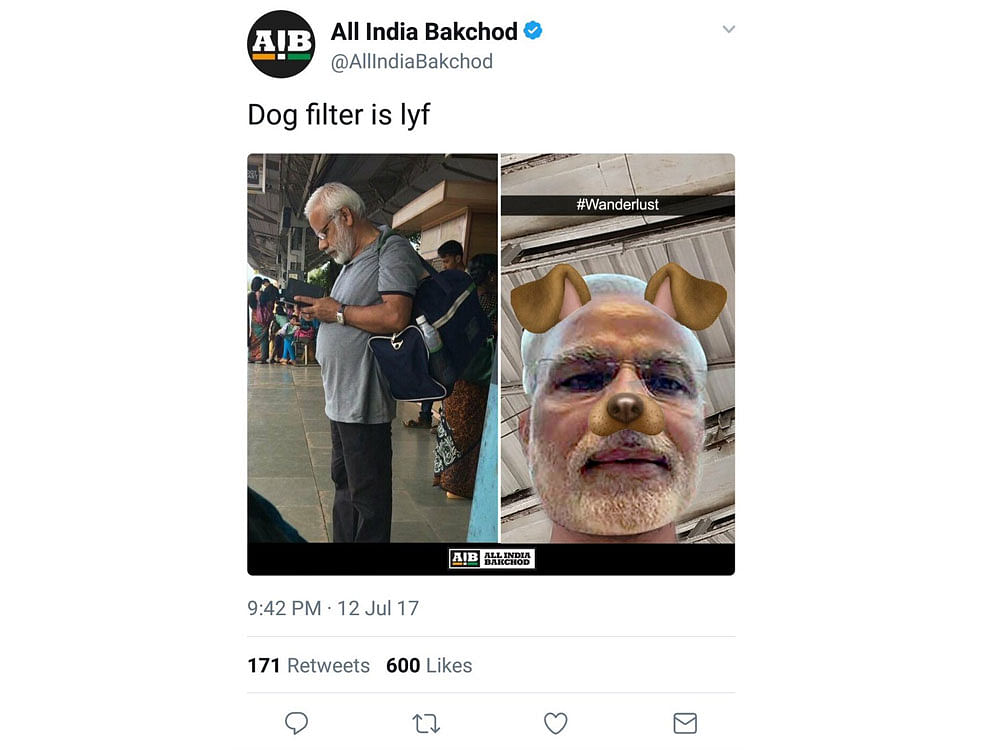 The FIR was filed when someone on twitter took offence to a meme shared by AIB.