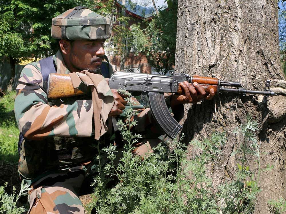 Sources said that a joint party of Army's Rashtriya Rifles and special operations group (SOG) of J&K police launched a search operation after inputs about presence of a group of five to six militants in Satoora forest area of Tral, 38 km from here early in the morning. PTI