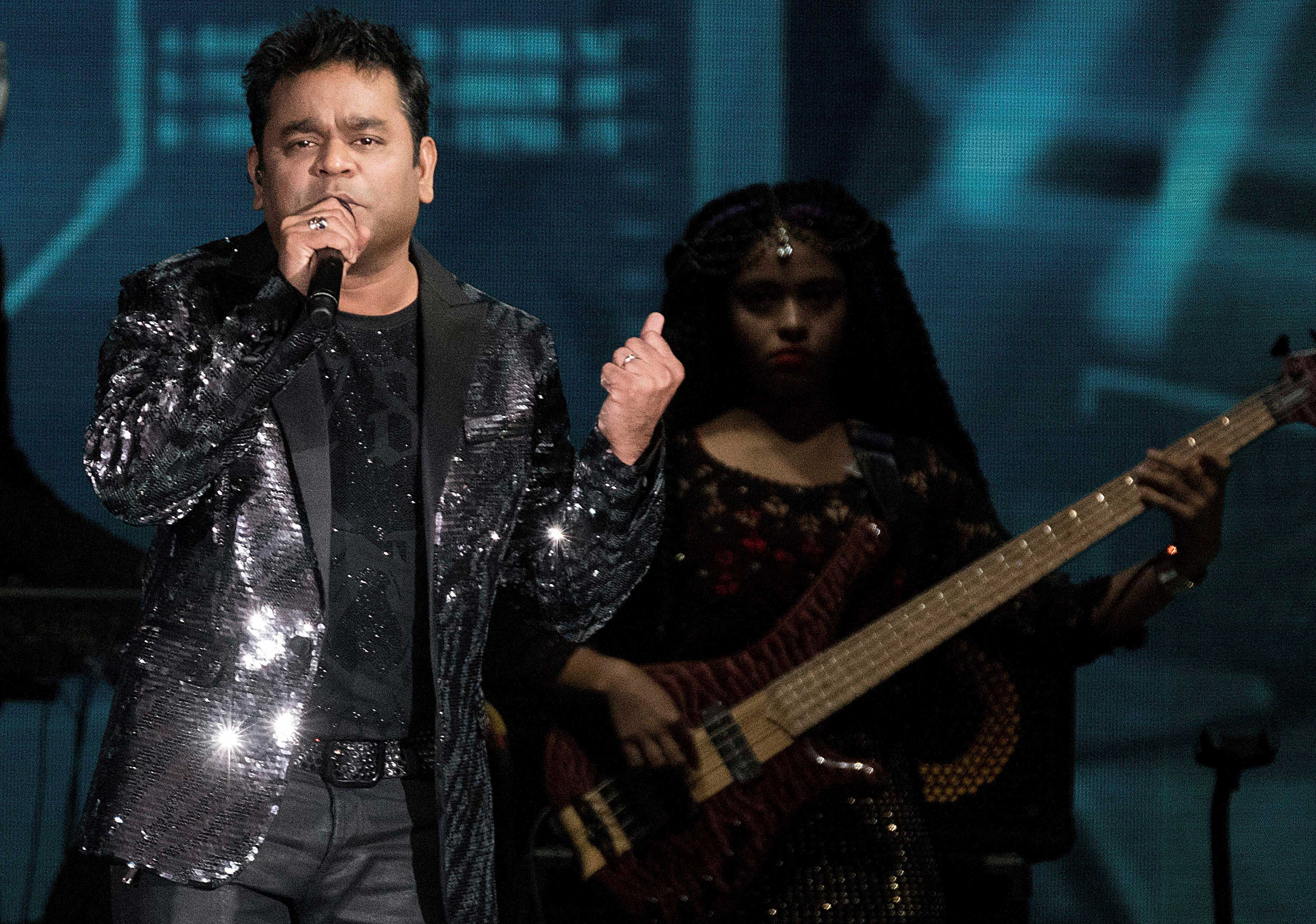 A. R. Rahman performs at the 2017 International Indian Film Academy Festival's IIFA Rocks at MetLife Stadium on Saturday, July 15, 2017, in East Rutherford, N.J. AP/PTI