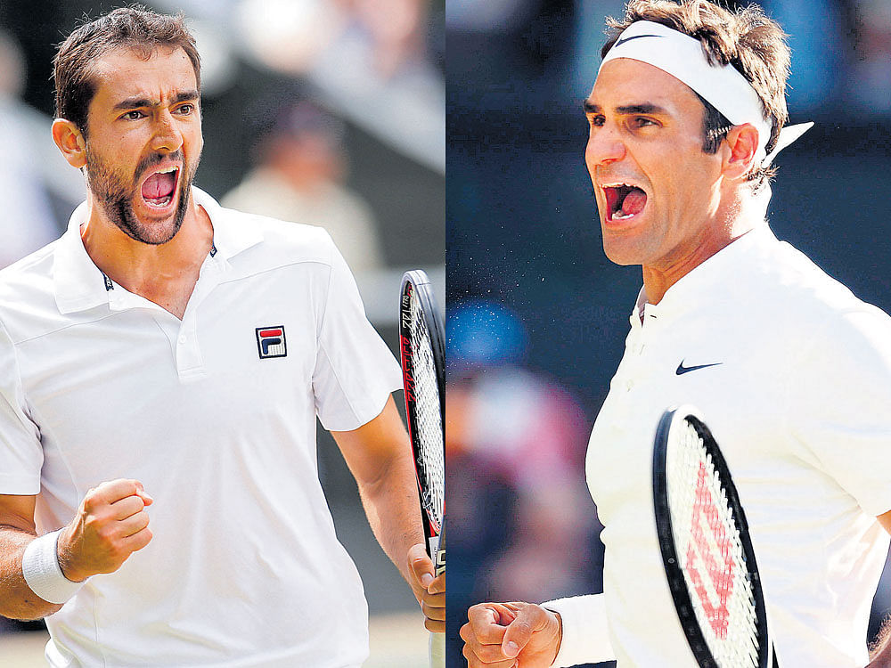 mouthwatering clash: Marin Cilic has made big strides after his defeat to Roger Federer last year but he has to be on his toes to threaten a rejuvenated Swiss ace. AFP