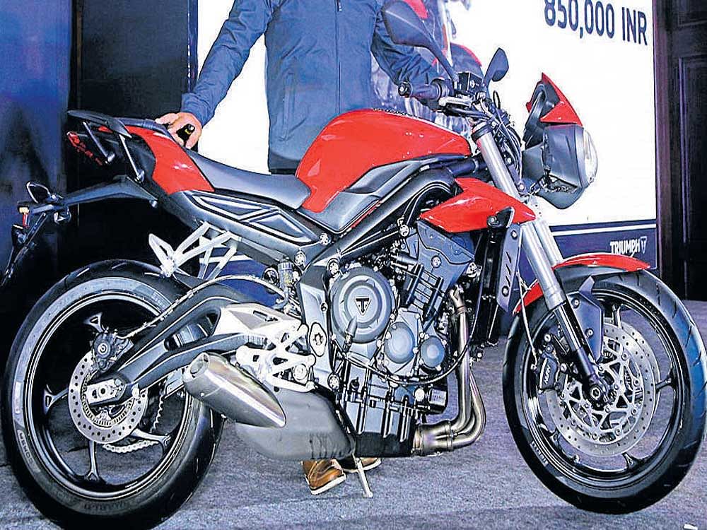 British motorcycling giant Triumph has rode in its new 2017 Street Triple S to Bengaluru.