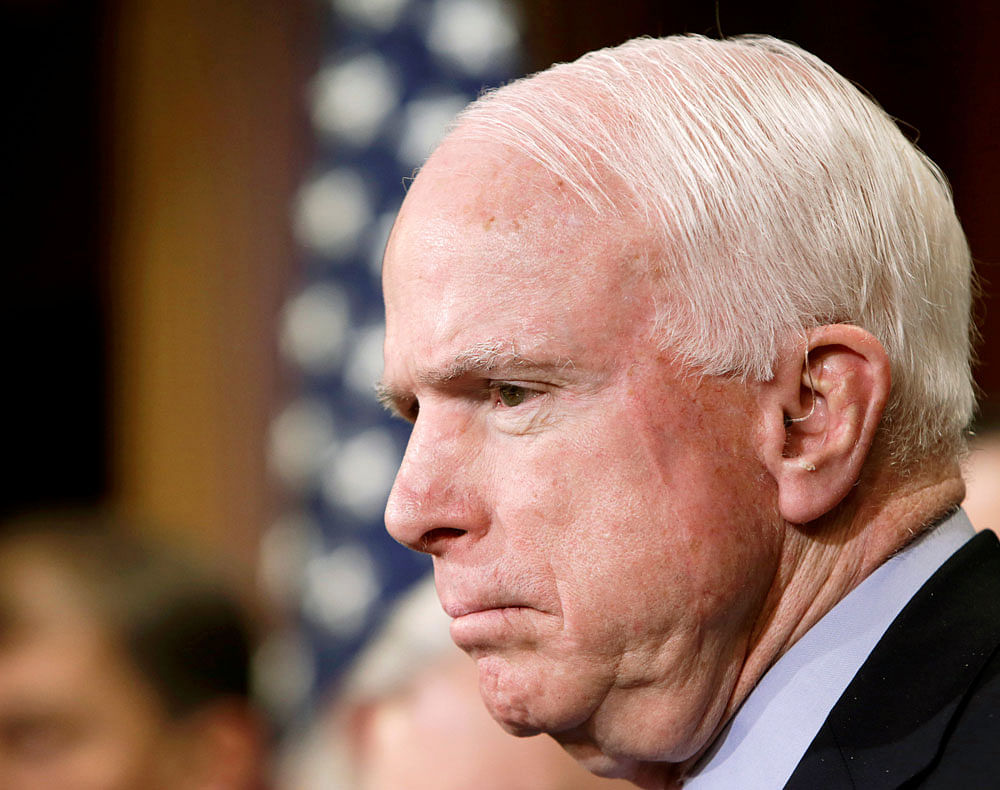 McCain, who served in the Vietnam War, has been diagnosed with brain cancer and has already undergone a surgery to remove a blood clot from his left eye. Reuters photo.