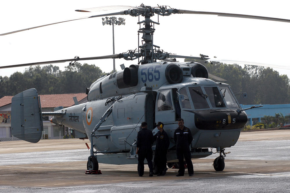 The deliver of the Kamov helicopter, of which India has placed an order of 200, with 160 being built locally, will initiate within 2 years of the signing of the contract. file photo.