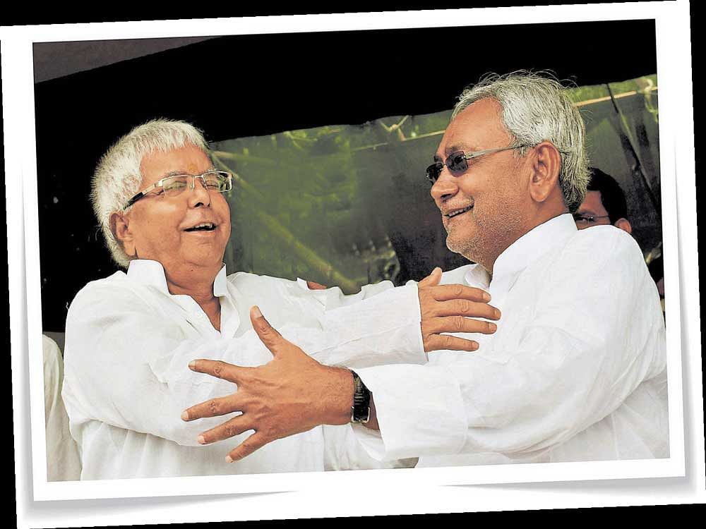 Lalu Prasad Yadav and Bihar Chief Minister Nitish Kumar