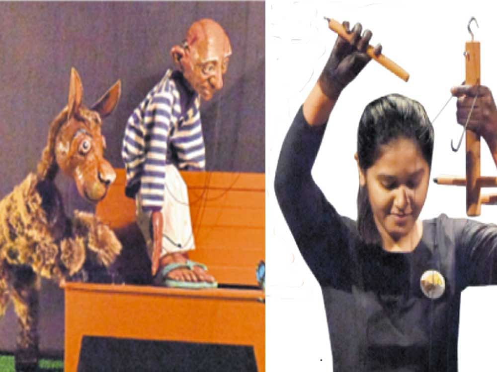 Universal Themes: PuppeTree's plays focus on contemporary issues; (right) Anvitha Prakash. DH Photos by B K Janardhan