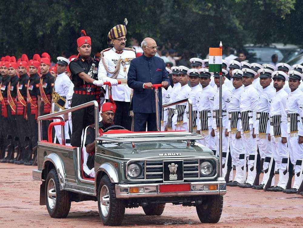 Ram Nath Koving had skipped over Jawaharlal Nehru in his opening speech as the President of India. PTI photo.