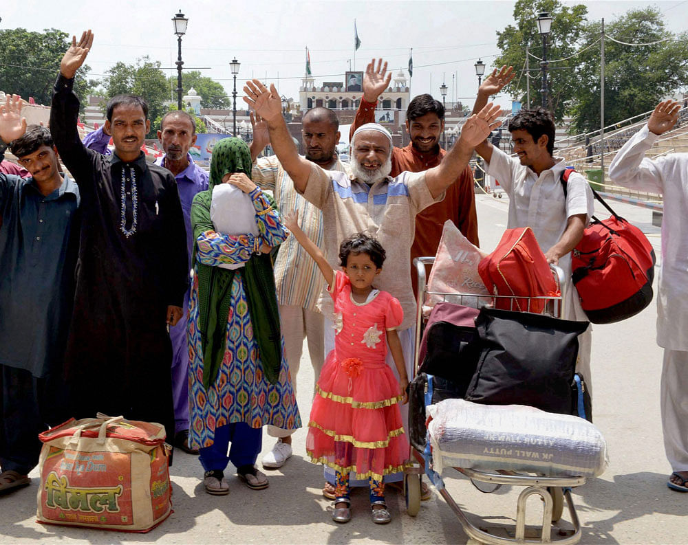 The girl was part of the 11 Pakistan nationals who were released from Indian jails by the authorities this week. They crossed over to Pakistan through the Attari-Wagha border in Punjab. PTI Photo