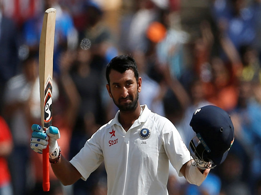 In 49 Tests thus far, Pujara has scored 3966 runs at an average of 52.18, inclusive of 12 hundreds. The last of those centuries came in the recently concluded first Test at Galle that India won by 304 runs inside four days. Photo credit: Reuters.