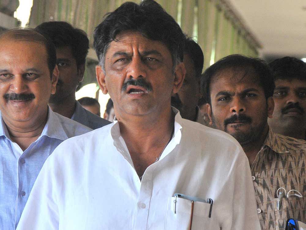The Income Tax Department issued a press release minutes after the Congress criticised the I-T raids on Energy Minister D K Shivakumar in Parliament.  In picture:  Energy Minister D K Shivakumar. DH photo.