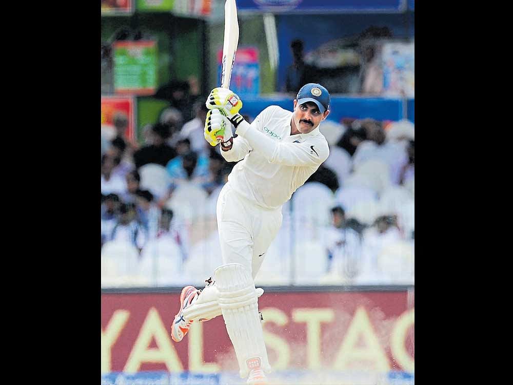Ravindra Jadeja scored a belligerent 70 to give India a huge push towards the end of their innings. afp
