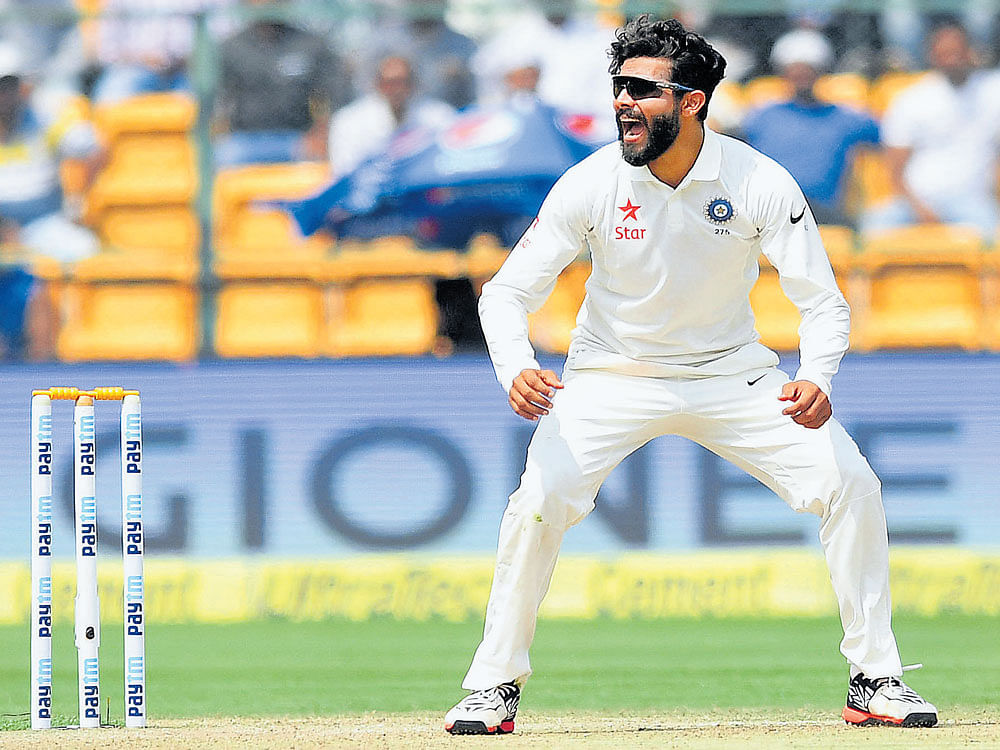 Jadeja achieved the feat while bowling in Sri Lanka's first innings on day three of the second Test. In picture: Ravindra Jadeja. File photo