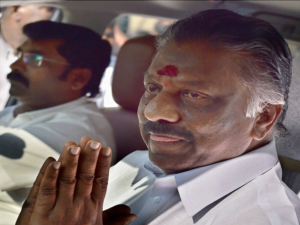 Former Tamil Nadu chief minister O Panneerselvam. PTI File Photo