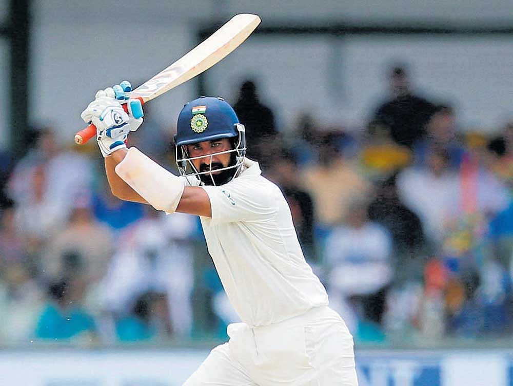 Pujara (133) and Ajinkya Rahane (132) added 217 runs to guide India to 622-9 declared in the first innings. The visitors then dismissed Sri Lanka for 183 and enforced follow-on after taking a 400-plus run lead. Photo credit: PTI.