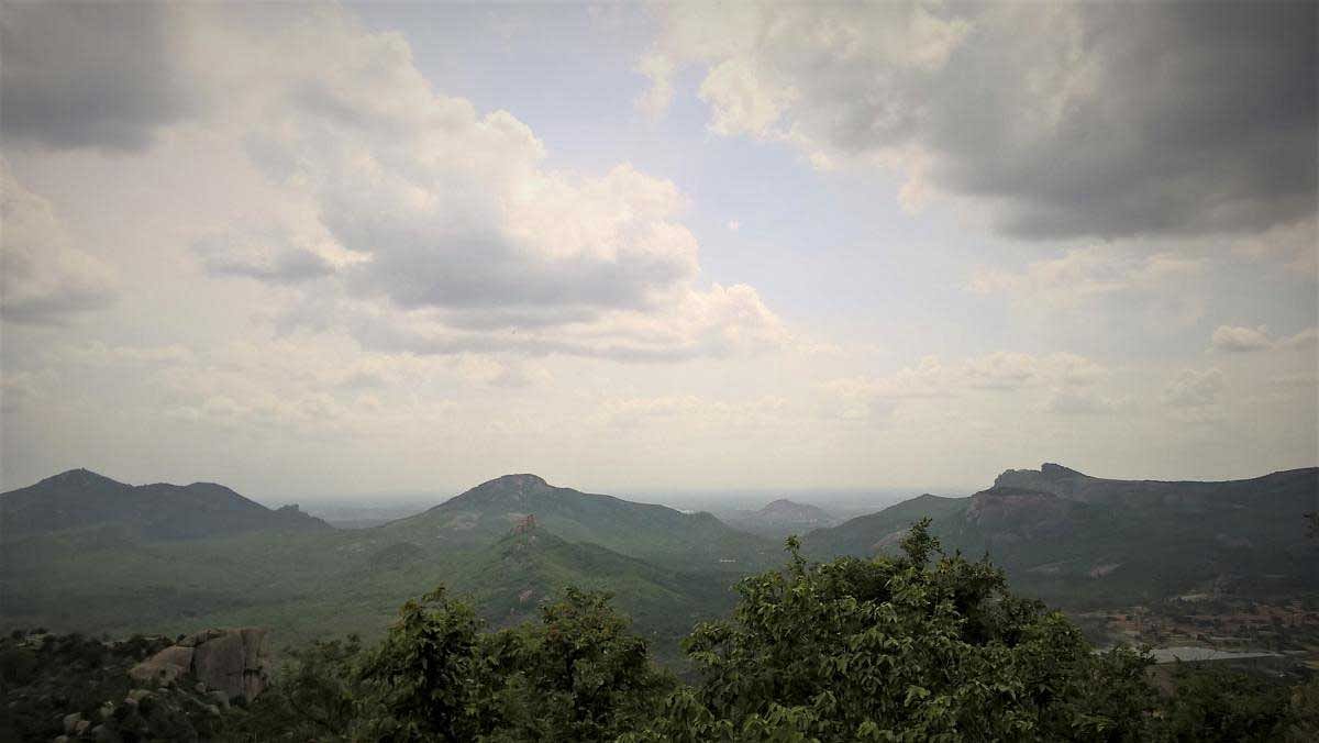 SERENE A panoramic view from Devarayanadurga near Tumakuru.
