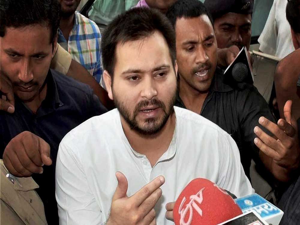 Former Deputy Chief Minister and Lalu Prasad's youngest son Tejashwi Yadav on Wednesday will kick-start his 'Janadesh Apmaan (Insult to mandate) yatra' from Champaran. PTI File Photo