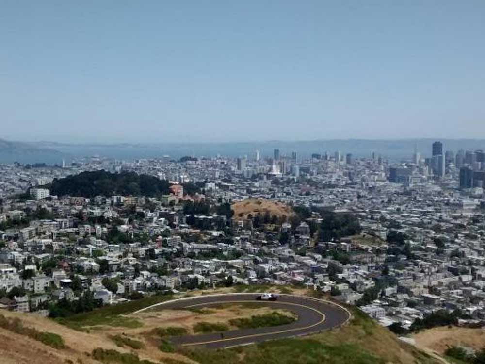 In large San Francisco skyline