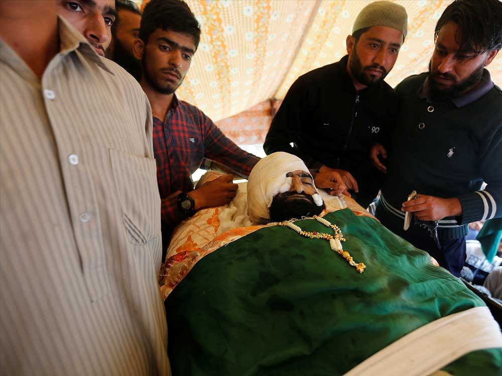 Ghaznavi along with his two associates were killed in a fierce gun battle in Awneera, Shopian in south Kashmir on Sunday morning. Photo credit: PTI.