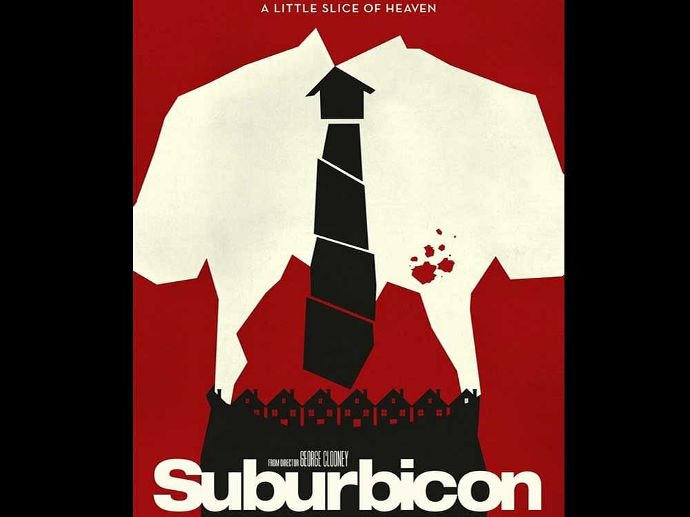 'Suburbicon' stars Matt Damon portraying a husband and father named Gardner Lodge, who must navigate the town's dark underbelly of betrayal, deceit and violence. Image via Twitter