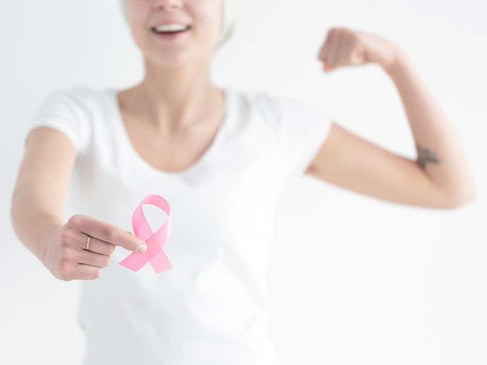 Faithfull woman ready to fight with breast cancer  Breast cancer