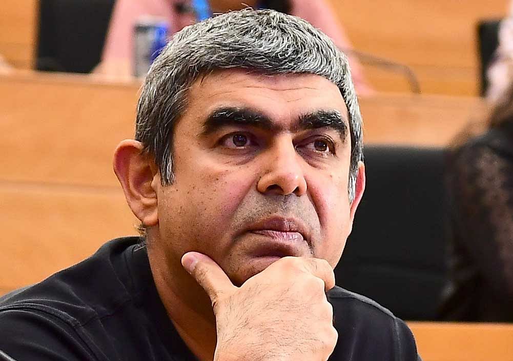 Talking to reporters from Infosys' Palo Alto office in California, Sikka said the current situation is taking a heavy toll on him and the organisation. DH File Photo