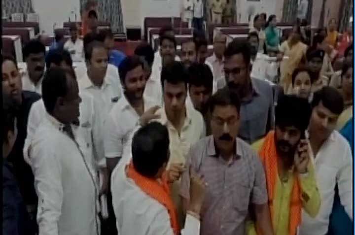 Two corporators of the Owaisi brothers-led All India Majlis-e-Ittehadul Muslimeen (AIMIM) were on Saturday suspended from the Aurangabad Municipal Corporation (AMC) after they refused to stand during the recitation of Vande Mataram.  Picture courtesy ANI