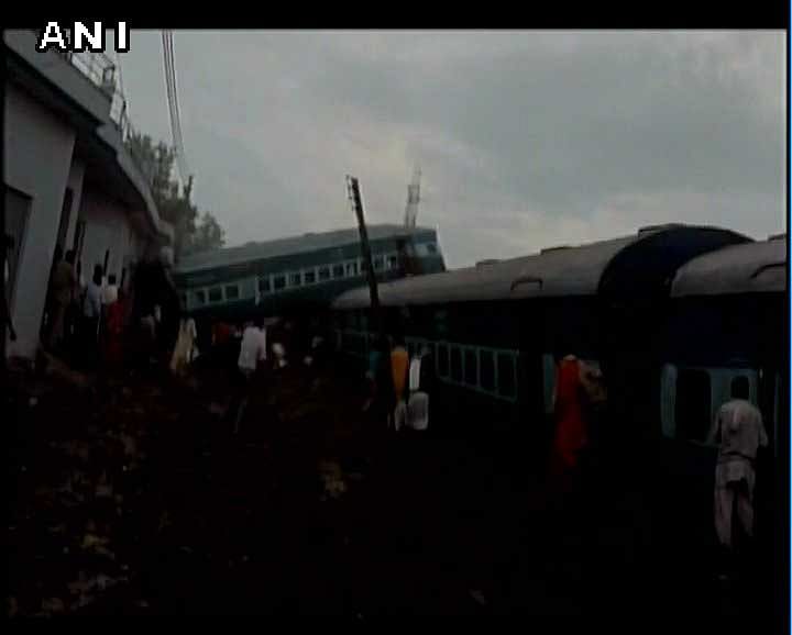The train derailment has left 50 people injured. ANI photo.