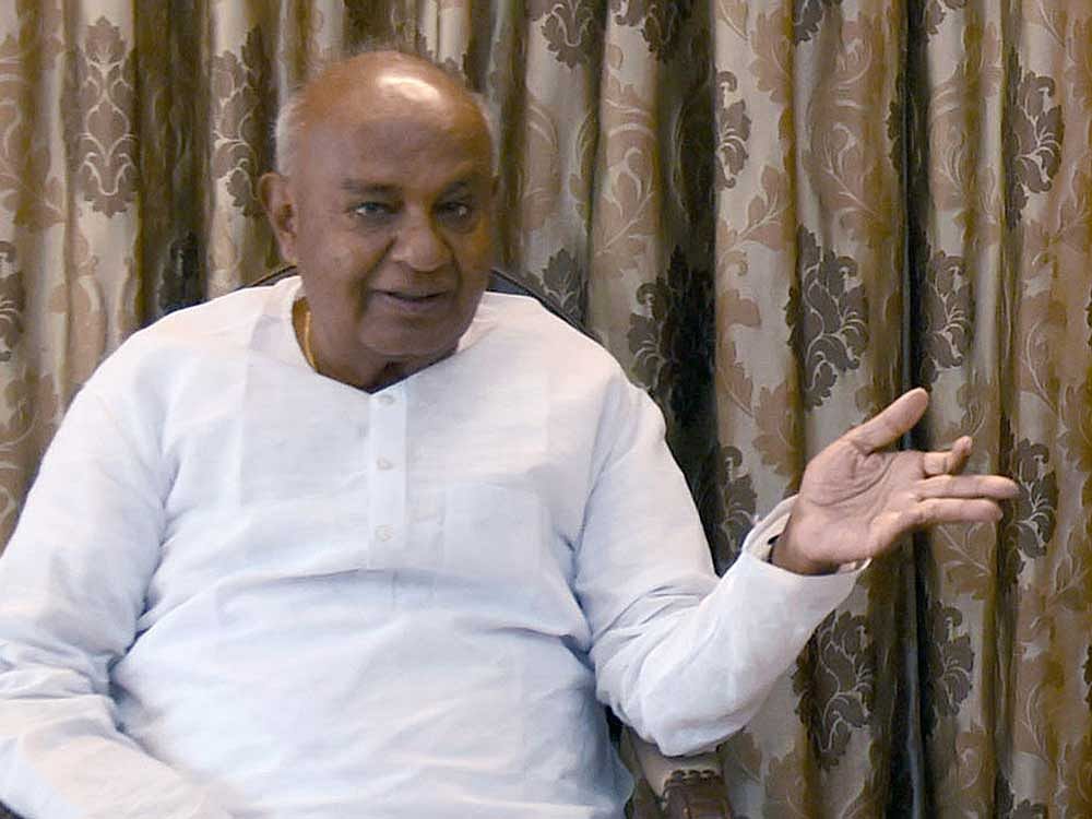 In picture: Former Prime Minister MP H D Deve Gowda. DH photo.