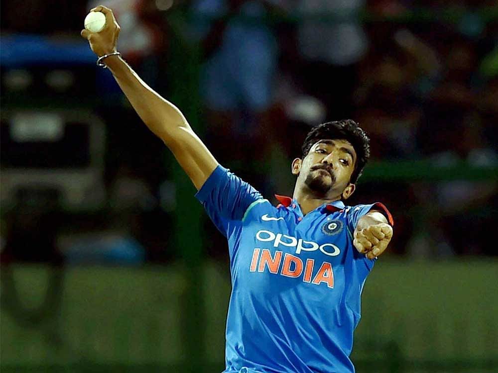 Bumrah was taken for a few runs in his initial spell as Dickwella hit two sixes off him. AP, PTI Photo