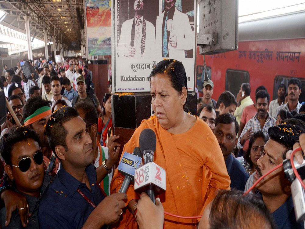 Uma Bharti beseeched the states of Assam and Arunachal Pradesh to agree for the Middle Siang project, which involves de-silting and interlinking the rivers which have wreaked havoc across those those states. PTI file photo.