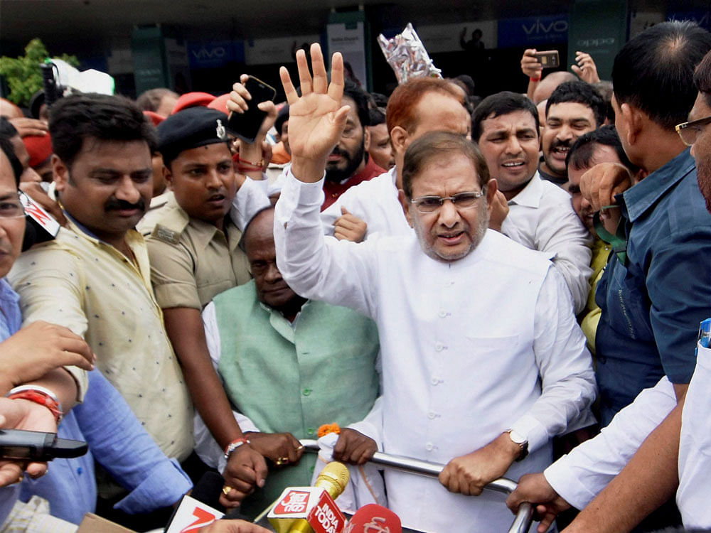 Sharad Yadav failed to disclose, however, to what unconstitiutional acts he was referring. PTI file photo.