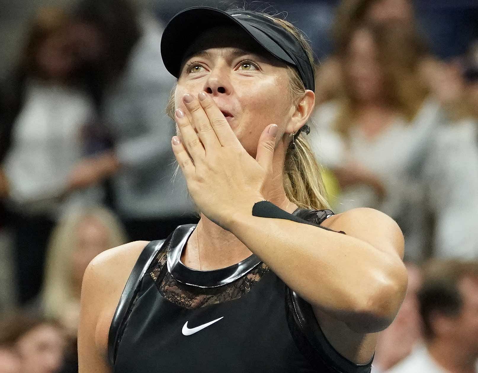 Maria Sharapova of Russia after beating Sofia Kenin of the USA in Ashe Stadium at the USTA Billie Jean King National Tennis Center. Reuters photo