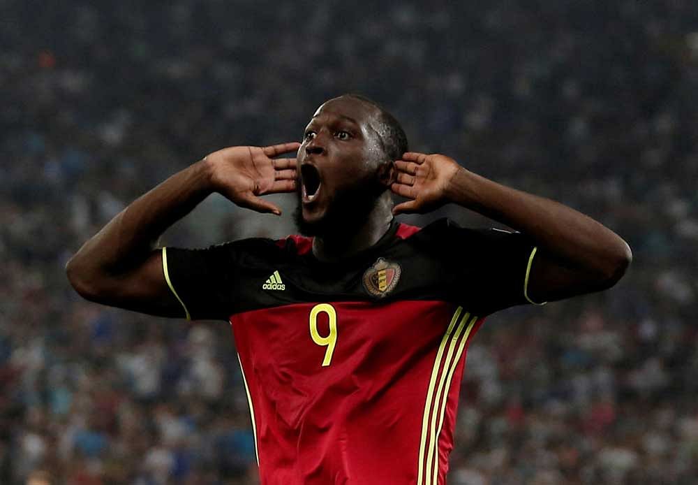 Unstoppable Belgium's Romelu Lukaku celebrates after scoring against Luxembourg on Sunday. Reuters