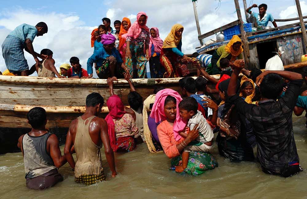 The exodus of Muslim refugees from Buddhist-majority Myanmar was sparked by a fierce security force response to a series of Rohingya militant attacks on police and army posts in the country's west on Aug. 25. Reuters file photo