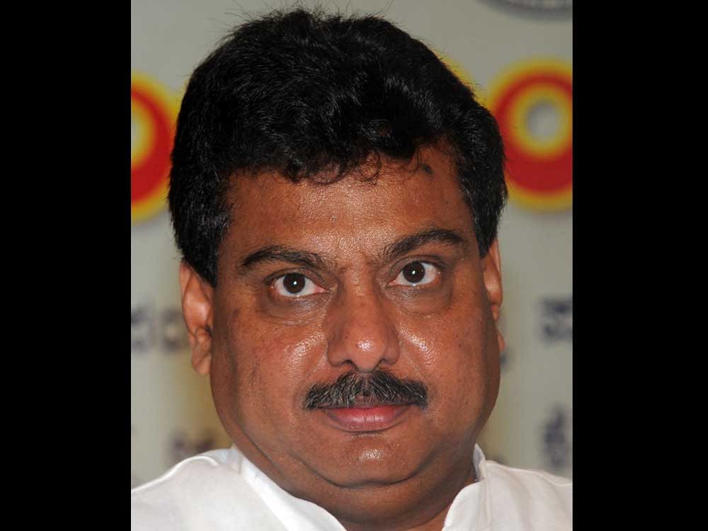 Water Resources Minister M B Patil, who was left red-faced after the Siddaganga Mutt refuted his claim that it supported the demand for a separate Lingayat religion, was conspicuous by his absence. File photo