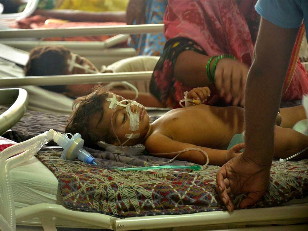 More than 60 children, mostly infants, had died at the hospital within a week last month.There were allegations that the deaths occurred due to a disruption in oxygen supply over unpaid bills to the vendor. PTI file photo