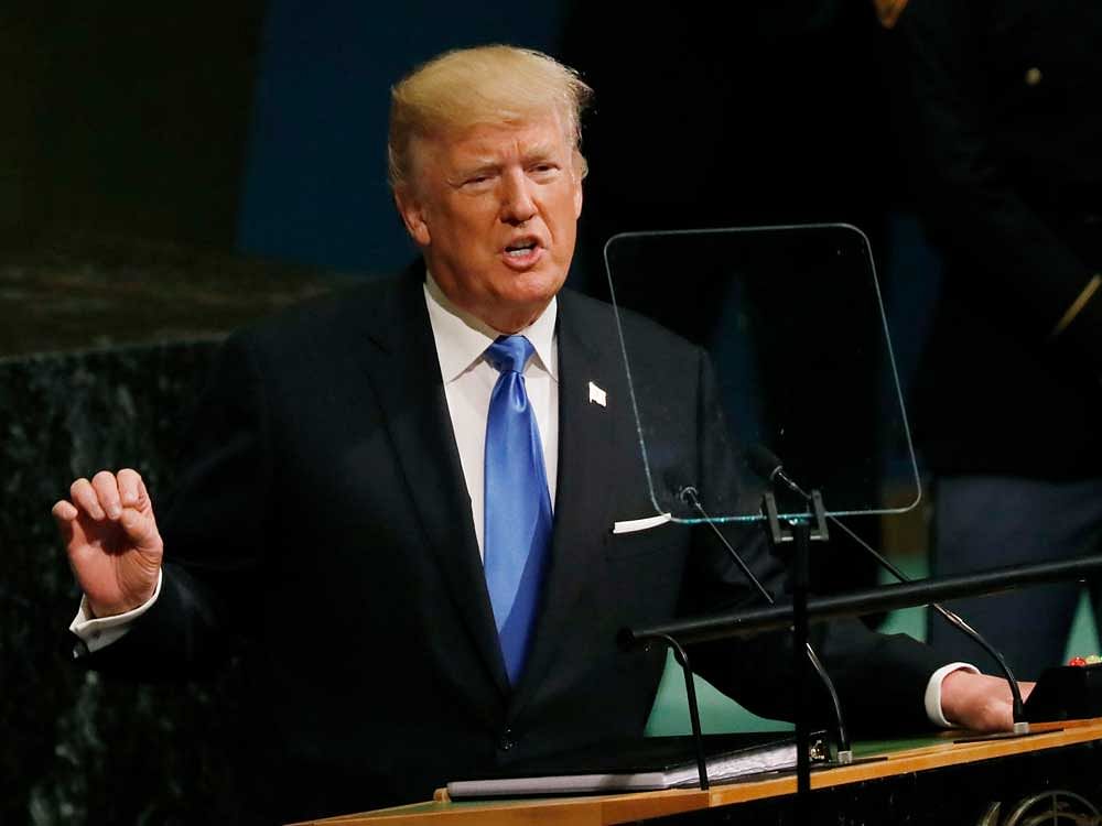 U.S. President Trump addresses the 72nd United Nations General Assembly at U.N. headquarters in New York. Reuters Photo