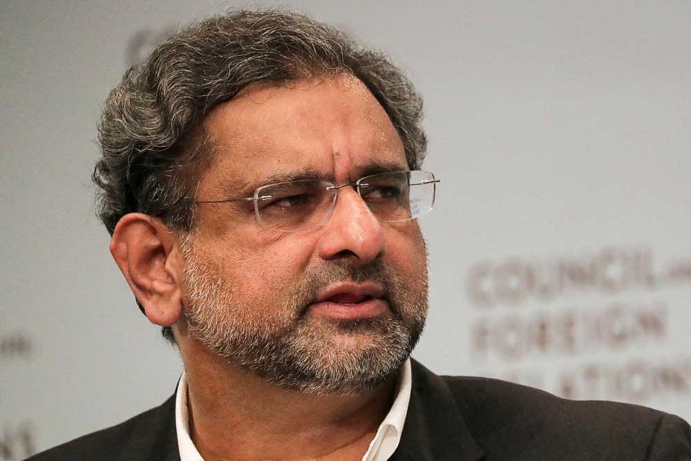 Abbasi speaking at an event organised by the Council of Foreign Relations. Reuters photo.