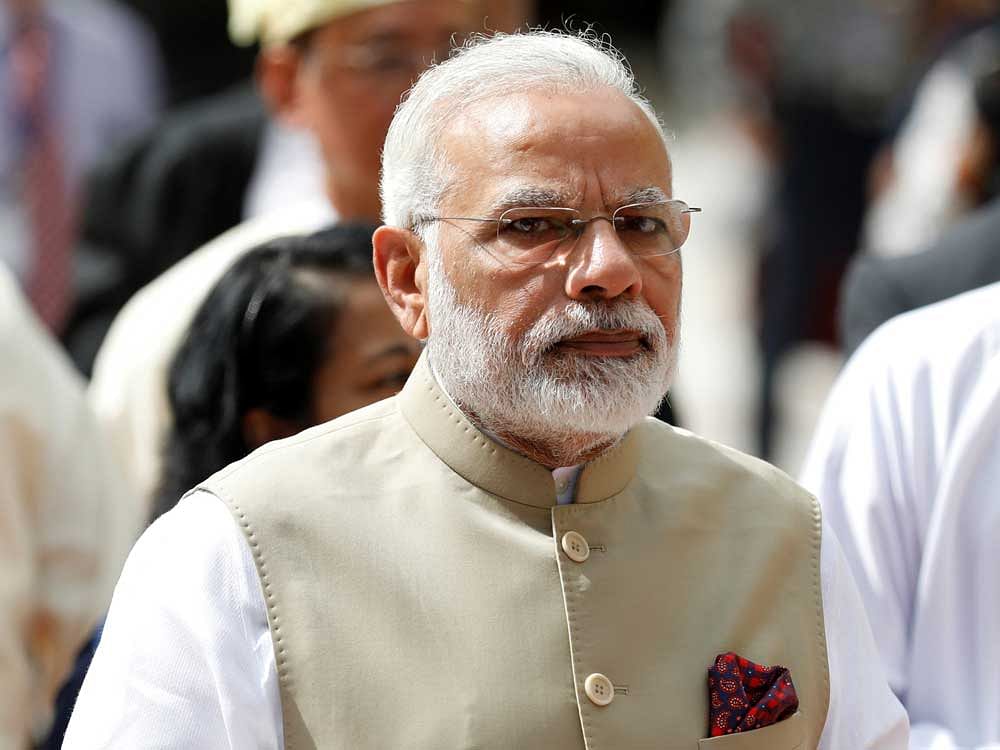 According to the details, Modi has assets a little above Rs two crore as on March 31, up from Rs 1.73 crore reported in 2015-16 and Rs 1.41 crore in 2014-15. File photo