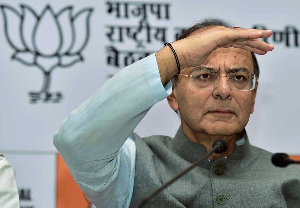 Jaitley said that the last quarter was pulled down owing to a poor show of the manufacturing sector. PTI photo.